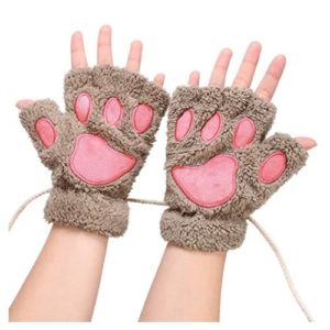 Women Bear Plush Cat Paw Claw