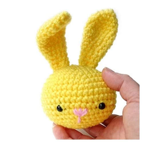 Amigurumi crochet bunny stress ball