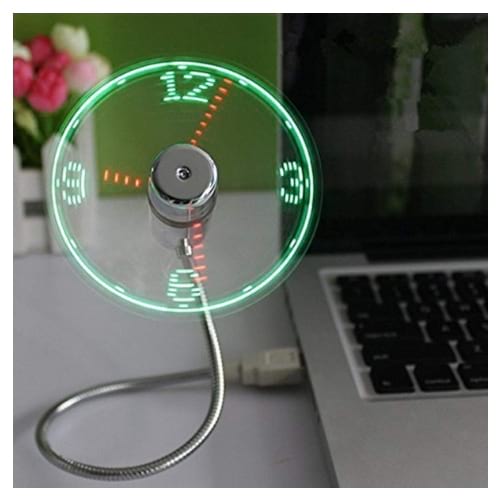 OnetwoUSB LED Clock Fan